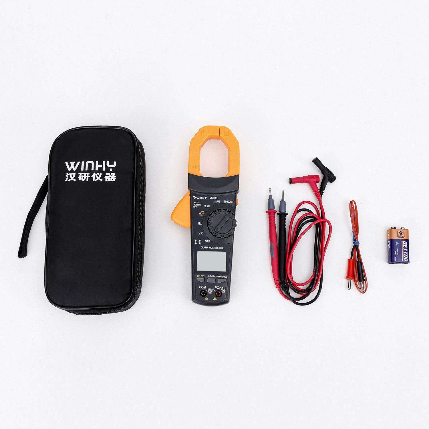 VC903数字钳形电流表交直流1000A制冷设备维修专用钳表多用表