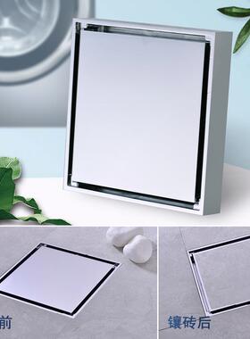 亚修斯全铜方形地漏淋浴房冲凉房卫生间阳台隐形地漏下水道防臭