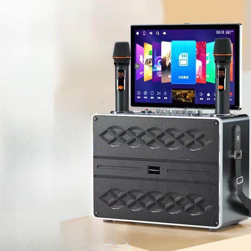 新款华宝家庭KTV音响套装全套点歌机触摸屏一体机家用卡拉OK电视