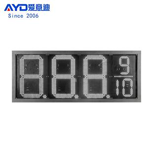堪萨斯州加油站LED油价牌LED油价屏16英寸8.889/10白色数字屏