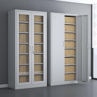 会计财务凭证柜钢制通玻文件资料合同档案柜办公室铁皮储物柜