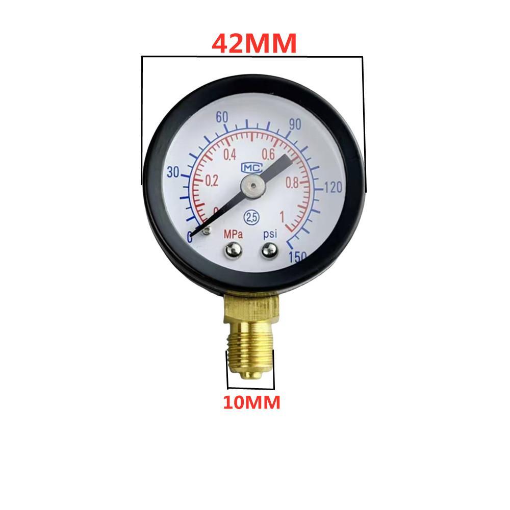 Y40径向压力表公制M10*1气压水压表气动表气源表0-1MPA/150PSI