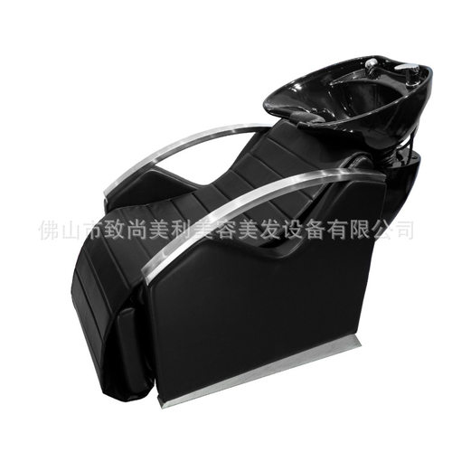 出口发廊电动按摩头疗半躺洗头床陶瓷盆美发冲水床理发店洗头椅