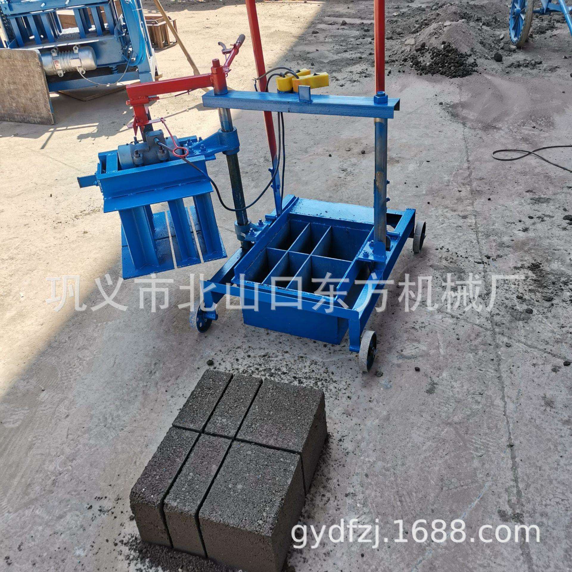 2-45小型移动砖机制作-实心组合砖节省制砖成本一机两用水泥制砖