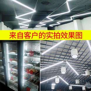 日光灯led长条灯双管一体化教室办公灯管超亮三防灯全套1.2米光管