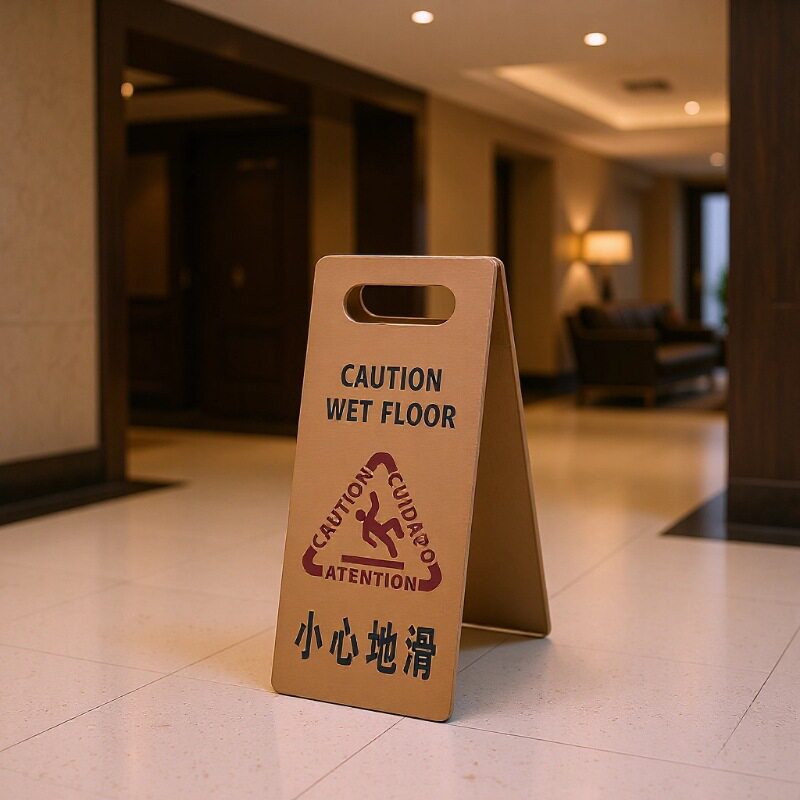 广州南方公共场所告示牌酒店大堂不锈钢折可叠警告牌P-17L