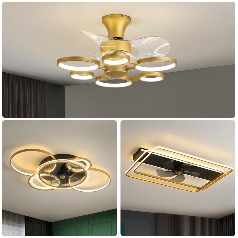 吸顶风扇灯餐厅卧室超薄灯扇一体现代轻奢风扇灯智能风扇灯儿童房