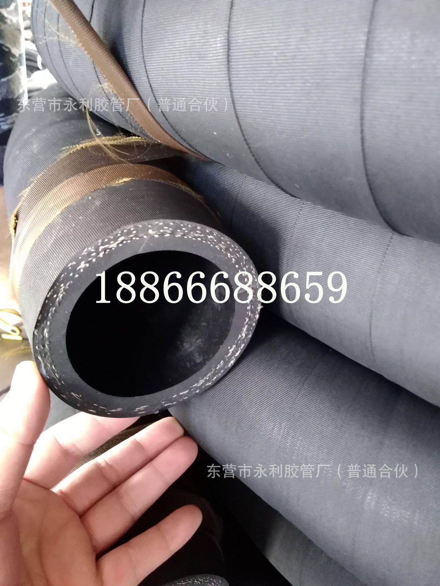 夹布蒸汽胶管耐油胶管DN20-51mm夹布胶管黑胶皮输水胶管