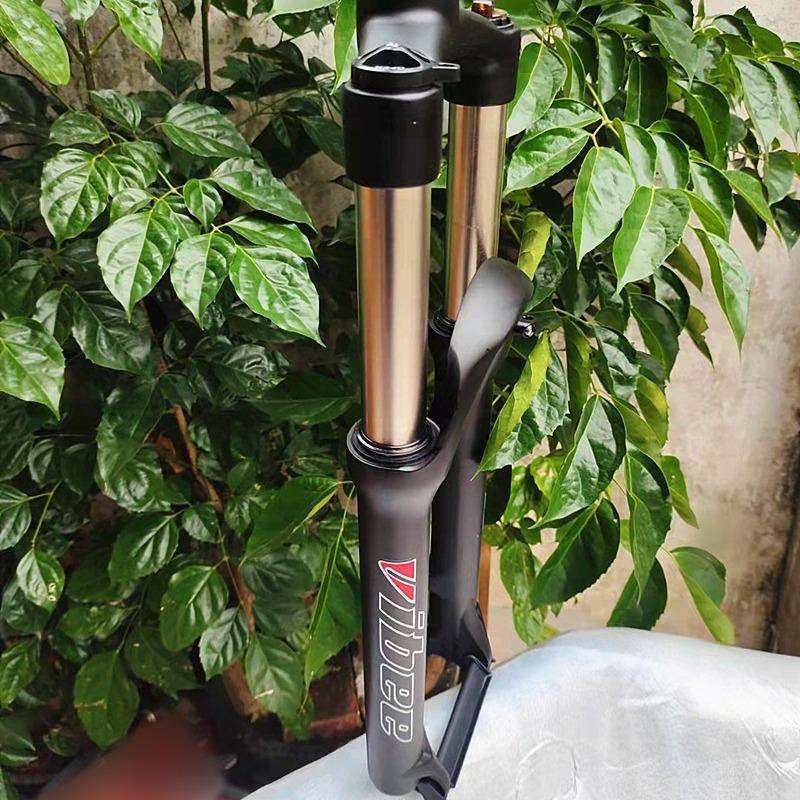 26/27.5寸自行车前叉29寸山地车铝合金减震机械锁死肩控前叉