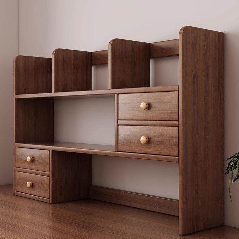 卓禾实木桌上置物架学生办公桌书架家用书柜多层收纳书桌简易架子