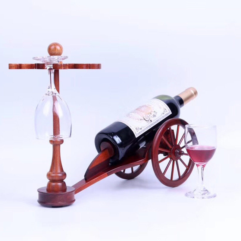 缅甸花梨榫卯酒架酒杯挂架摆件