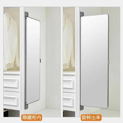 *网红衣柜镜子卧室全身镜内置翻转隐藏试衣镜内装推拉折叠女生家