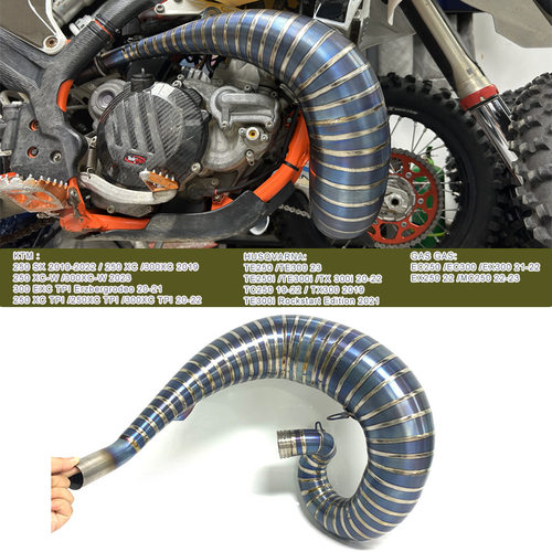 适用KTM300XC-W/250XC-W/250SX/300XC排气管钛合金弯头19-23年