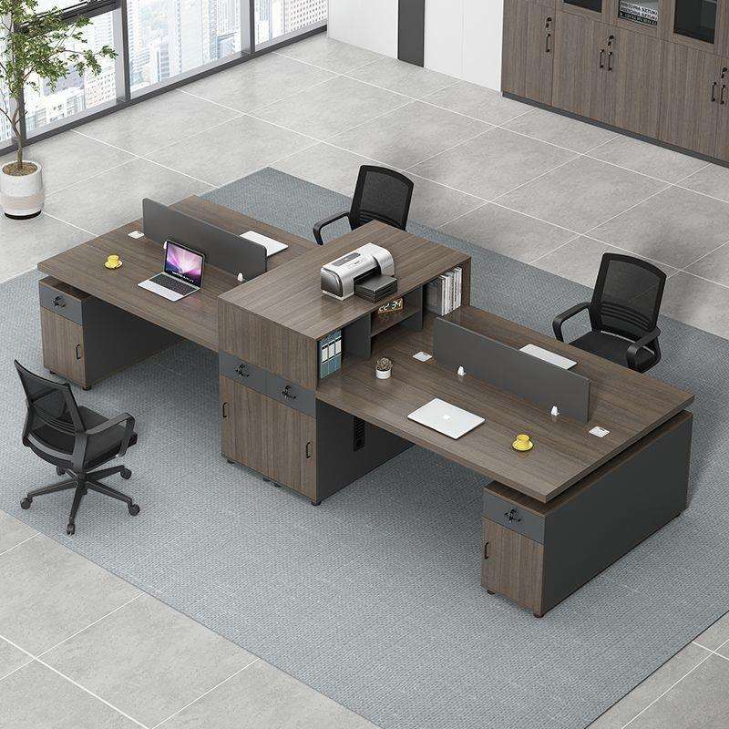 双人财务办公桌职员桌椅组合面对面2人位员工电脑桌简约办公家具