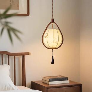 宋式美学吊灯实木新中式餐厅灯入户玄关处茶室餐饮空间宋式民宿铁