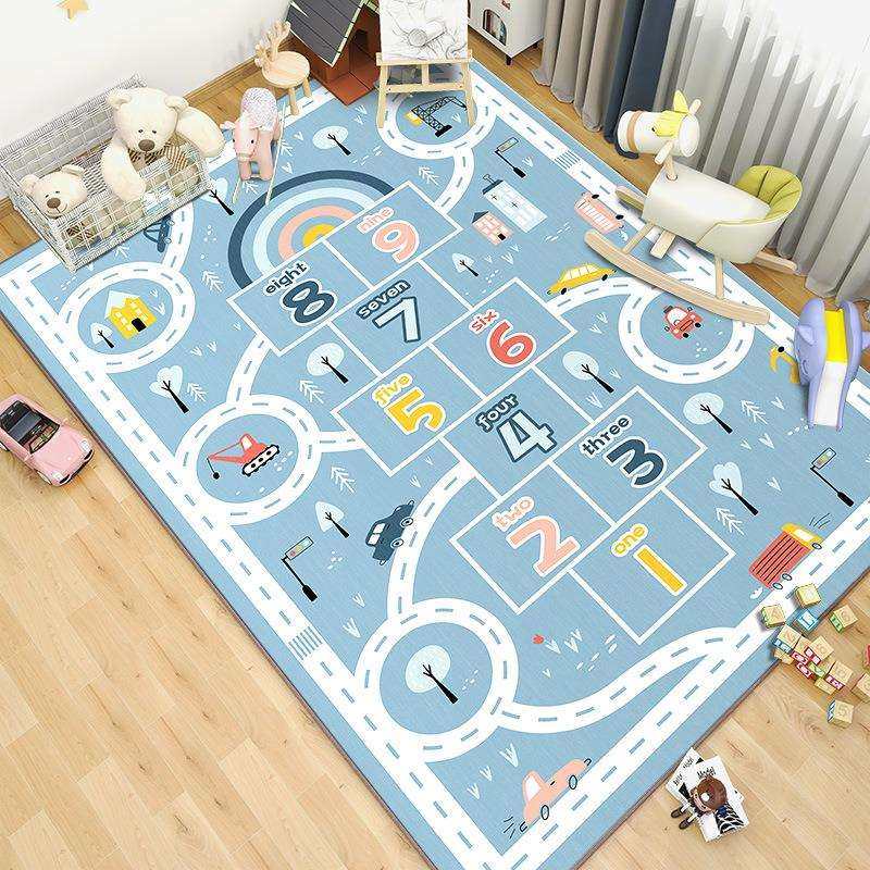 儿童地毯阅读区电脑椅子防滑地垫书房书桌学习桌客厅卧室床边垫子