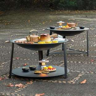围炉煮茶烤火炉套装器具全套围聚烧烤炉户外家用室内炉子取暖桌子