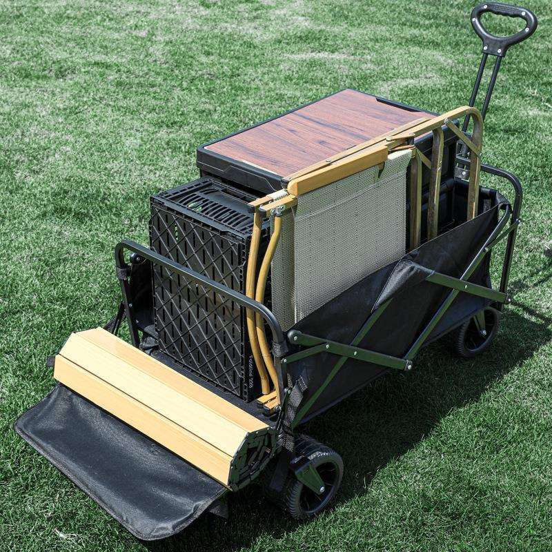 儿童可躺后开门摆摊折叠小推车露营车户外网红带拖斗旅行车营地车