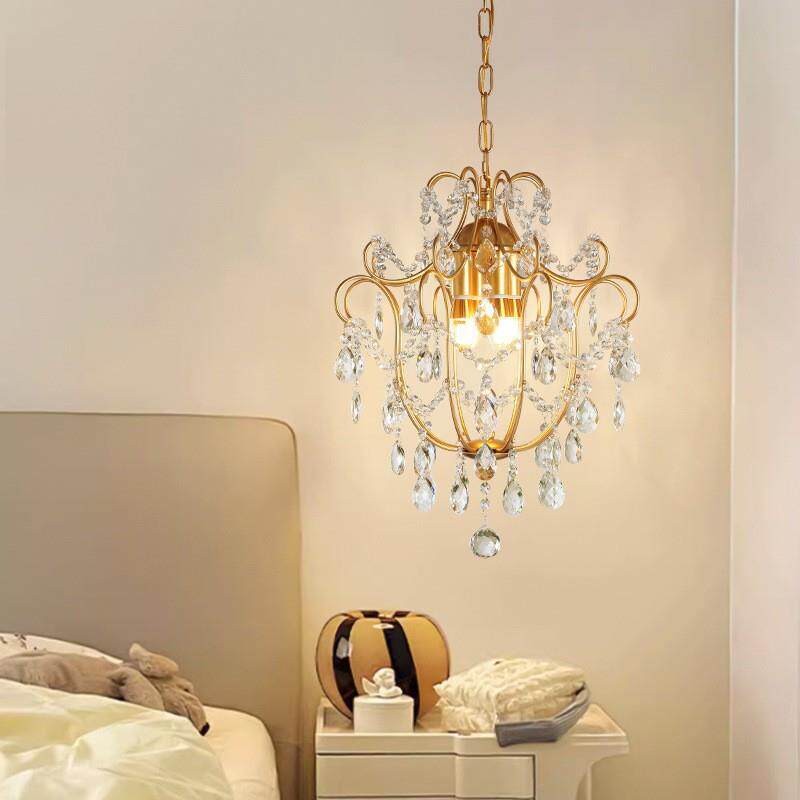 美式复古水晶吊灯创意餐厅灯具卧室壁灯阳台入户玄关衣帽间楼梯灯