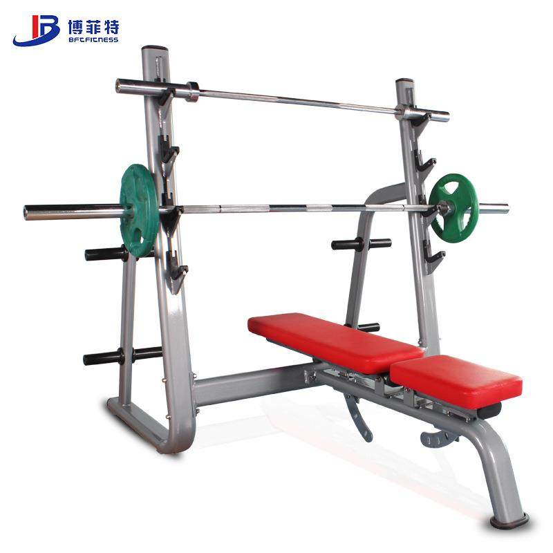 卧推架可调节平板和上斜卧推架组合健身器材多功能卧推架