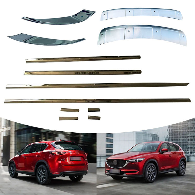 适用于17-22款马自达CX-5后饰条后雾灯门边条机盖饰条下中网外饰