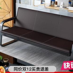 办公室沙发茶几组合套装简约现代接待会客室三人铁艺商务办公沙发