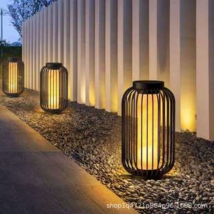 仿古庭院灯户外防水草坪灯别墅花园景观灯公园中式灯笼落地灯