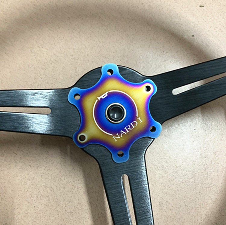 方向盘喇叭按钮75MM烤蓝改装