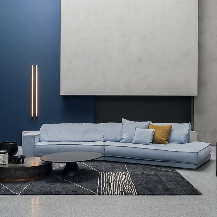 磨砂科技布羽绒沙发客厅异形Baxter现代简约小户型布艺大转角沙发