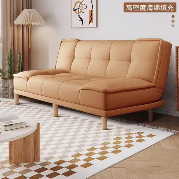 现代简约客厅双人布艺沙发猫抓皮多功能折叠沙发床小户型两用沙发