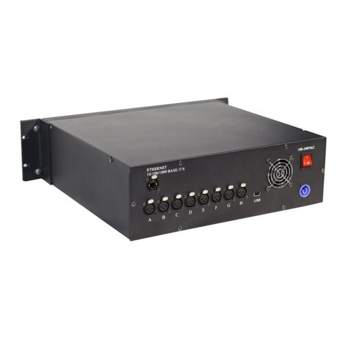 NPU网络处理器 8路DMX输出大型舞台演出灯光秀控制器