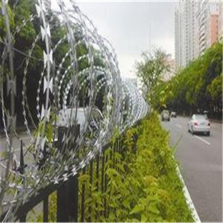 暖心行动双螺旋不锈钢316刀片刺网|刺丝滚笼优惠了