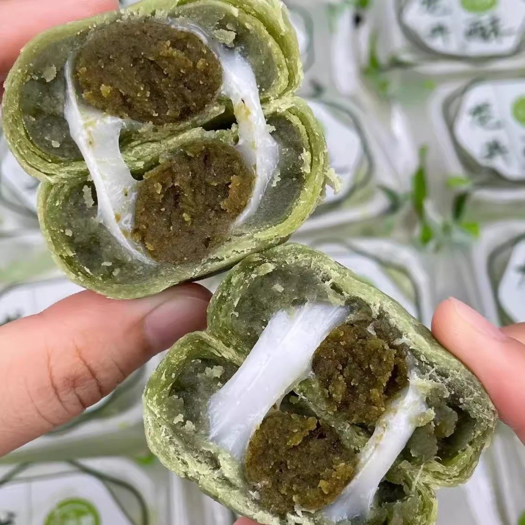 无添蔗糖龙井茶酥饼绿茶酥抹茶麻薯杭州特产小吃零食糕点心