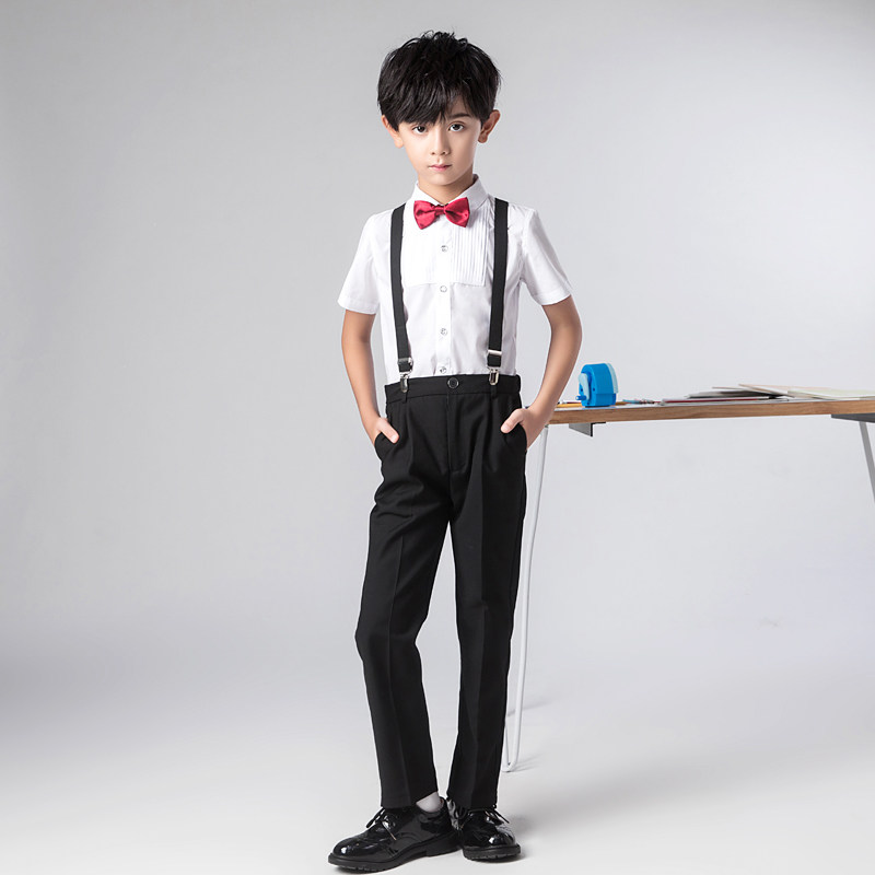儿童礼服西装男童小主持人男孩花童走秀套装小男生钢琴演出服夏季