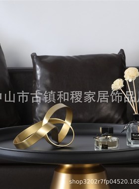 意式轻奢设计师款室内铜摆件样板房间客厅玄关软装陈设饰品工艺品