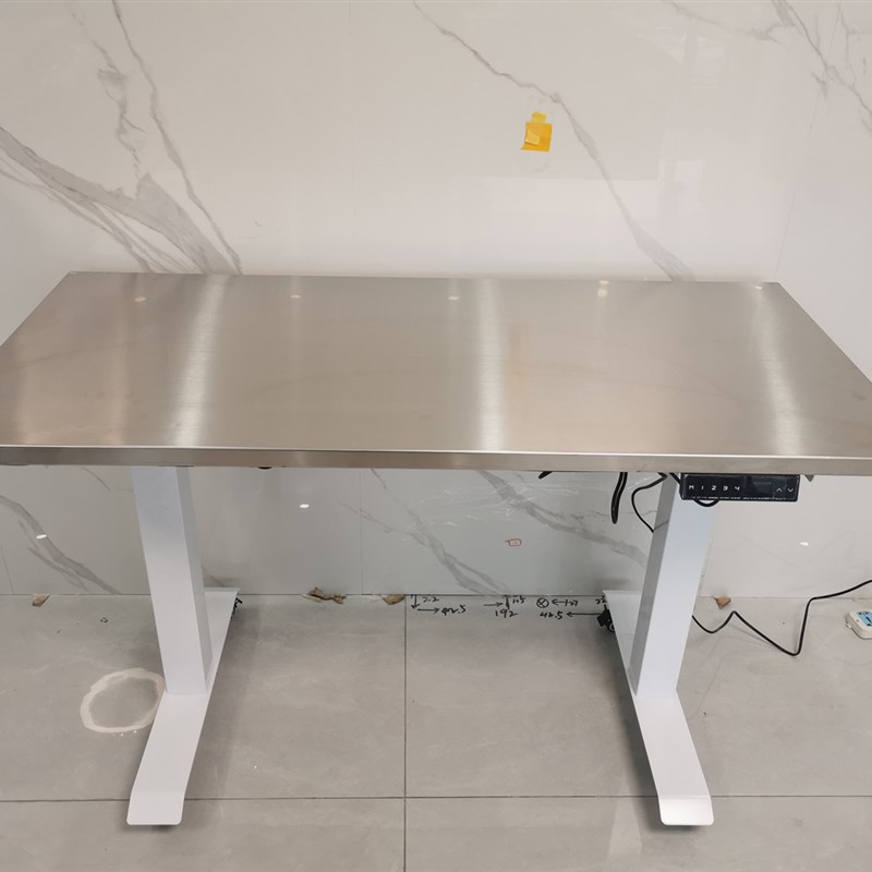 电动双电机升降桌A型腿不锈钢桌面工作台定制