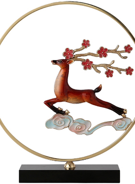 新中式铜鹿摆件客厅书柜电视柜酒柜装饰品家居创意乔迁新居礼品