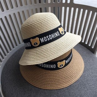 太阳帽亲子款母子儿童草帽男童沙滩帽英伦出游爵士帽礼帽小孩遮阳