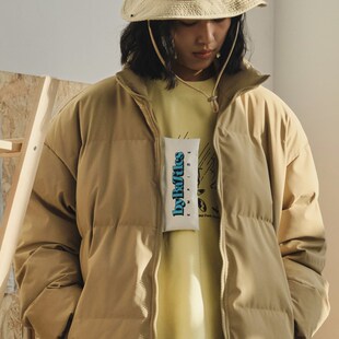 Battles 大口袋棉服冬季基础保暖面包服休闲宽松立领外套