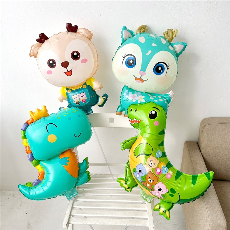 2024龙年新年卡通青蛙夹片气球手持棒儿童幼儿园装饰摆摊充气玩具