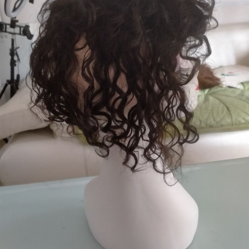 长卷发女士妈妈款头顶补发片女刘海假发片羊毛卷小卷发真人发丝