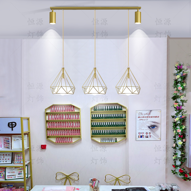 轻奢美发理发店超亮吊灯专用创意店铺个性商用美甲店奶茶吧台射灯