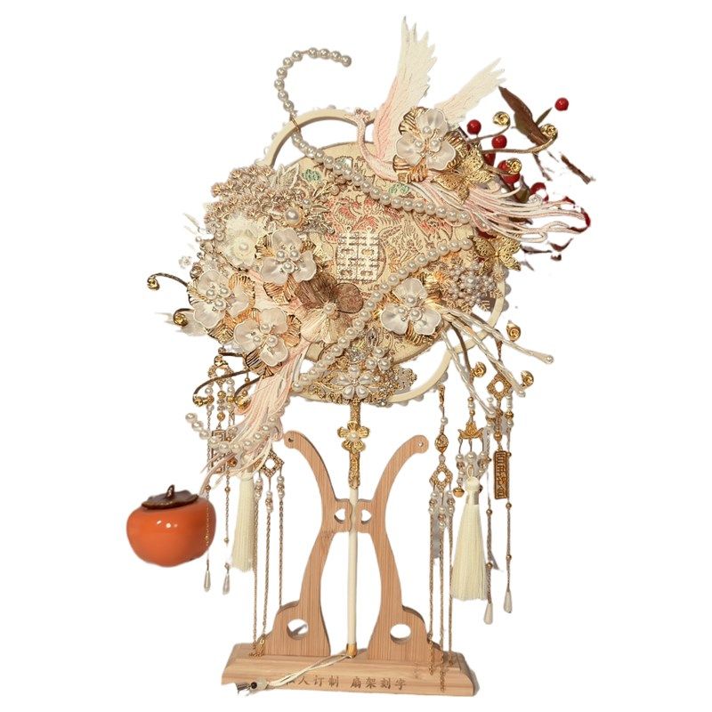 结婚团扇新娘秀禾服香槟双面diy材料喜扇遮面扇中式婚礼扇子成品,家居饰品,工艺扇/团扇/喜扇/折扇,淘宝优惠券,粉丝福利购,淘宝优惠卷