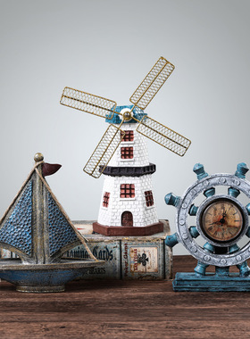 创意酒柜装饰品小摆件家居客厅玄关轻奢办公室复古置物架复古摆设