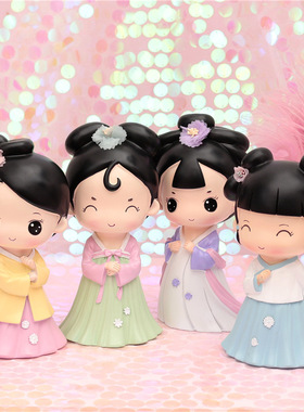 古风饰品摆件汉服女孩少女心房间卧室装饰玩偶摆设儿童节生日礼物