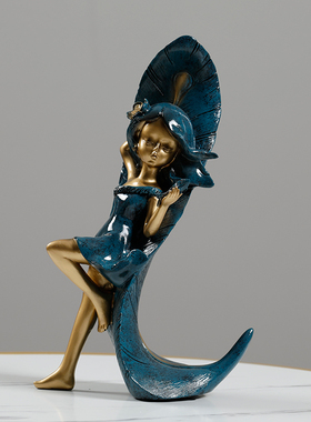 美式羽毛少女创意摆件客厅酒柜红酒架葡萄酒架子酒托家居饰品礼物