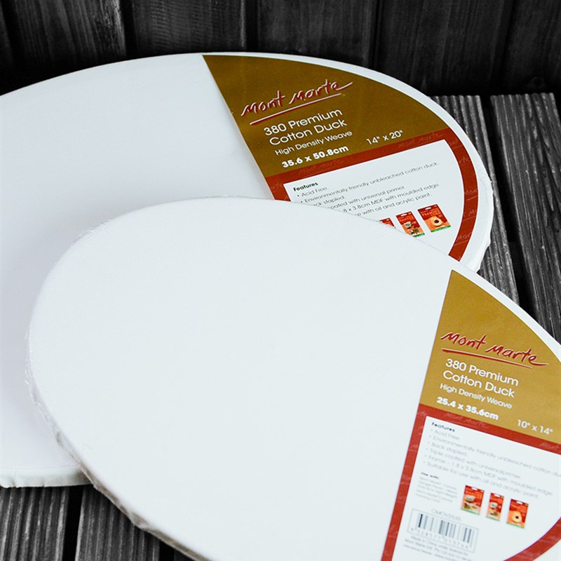 蒙玛特 椭圆油画框圆形 全棉内框油画板空白画布油画颜料丙烯