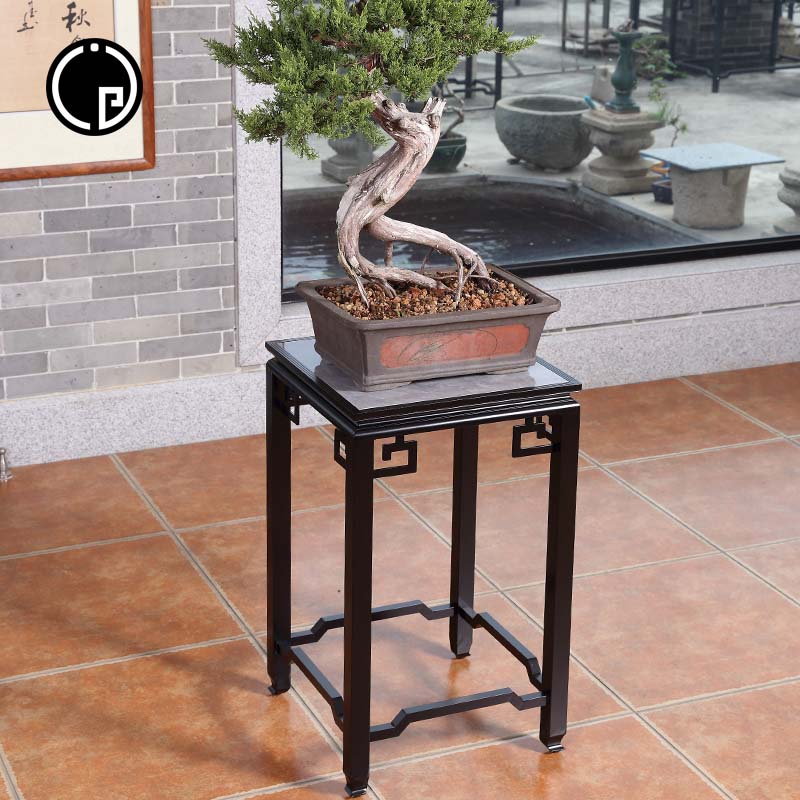 新中式铝合金盆景花架子户外植物架阳台绿植架室内轻奢艺术摆件架