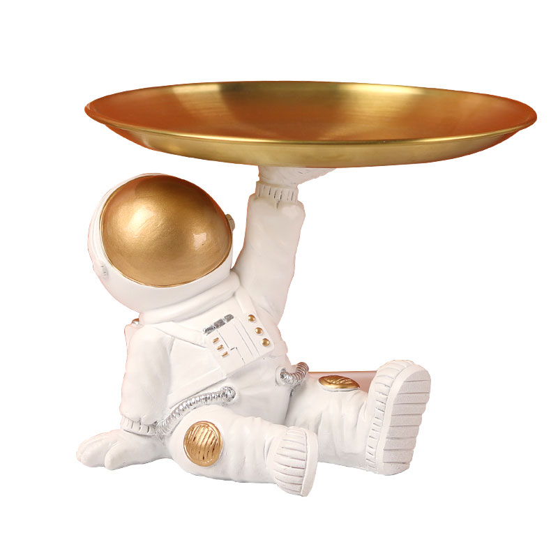 创意太空人托盘收纳眼镜架摆件眼镜店装饰道具宇航员眼镜托架摆设