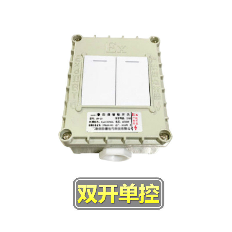 隆誉 防爆开关220V10A墙壁插座明装按钮照明控制86型单联电源开关